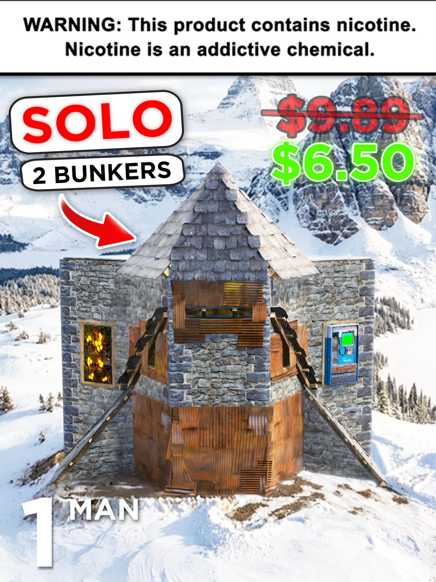 MENTHOL | 1 Man | Dual Bunker SOLO Base Design (2x1) product image (1)