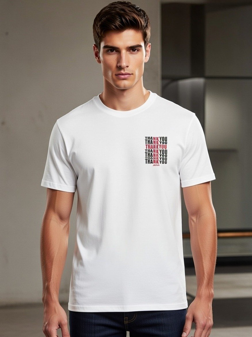 Thank You Jesus Cross Tee – Grateful Bold Faith Streetwear Christian T-Shirt product image (4)