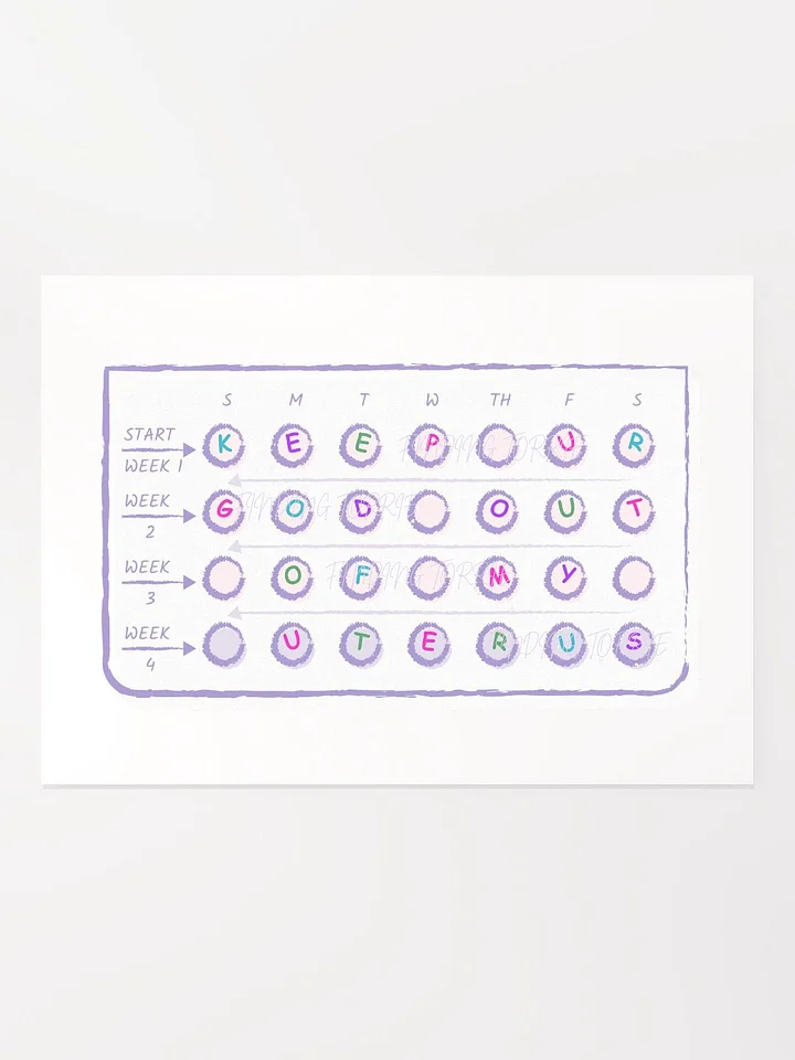 5x7 KEEP UR GOD OUT OF MY UTERUS print product image (1)
