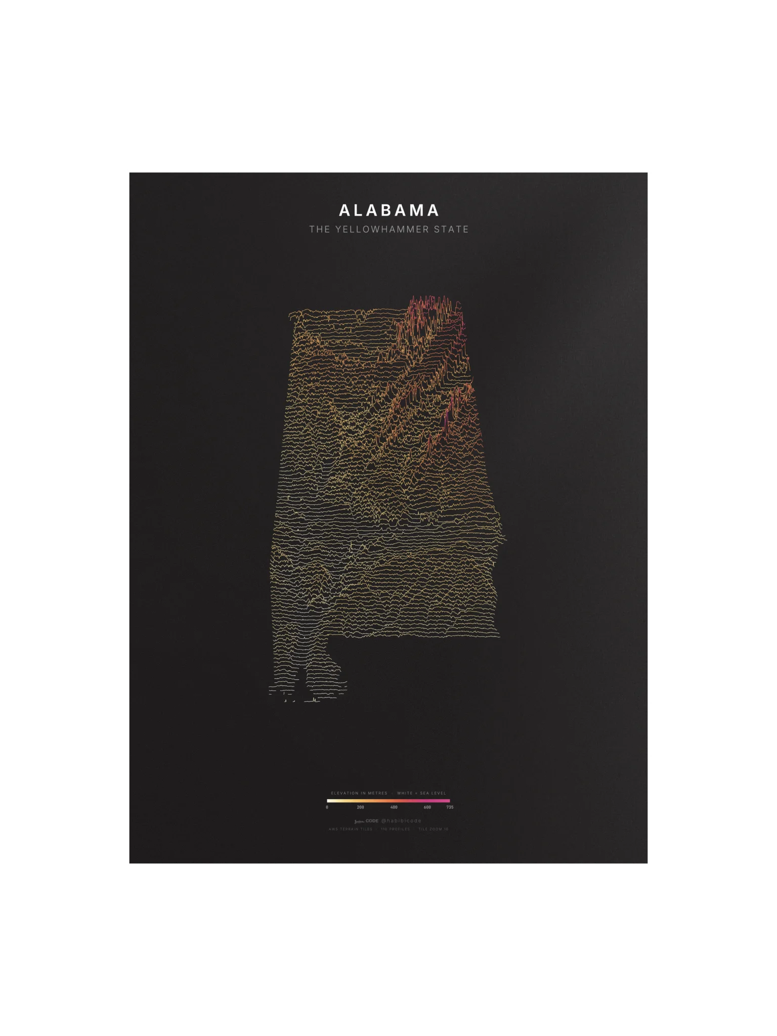 Ridgeline Poster - Alabama product image (1)