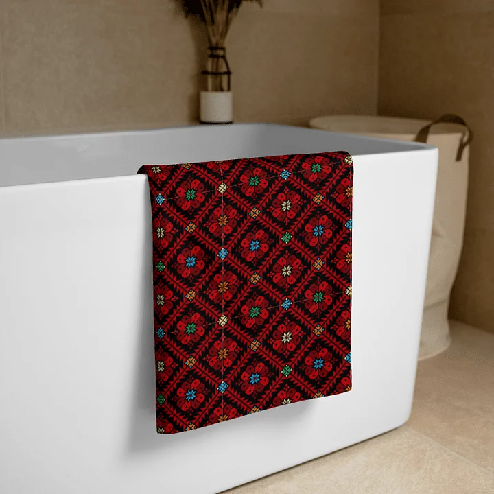 Red Tatreez Towel product image (1)
