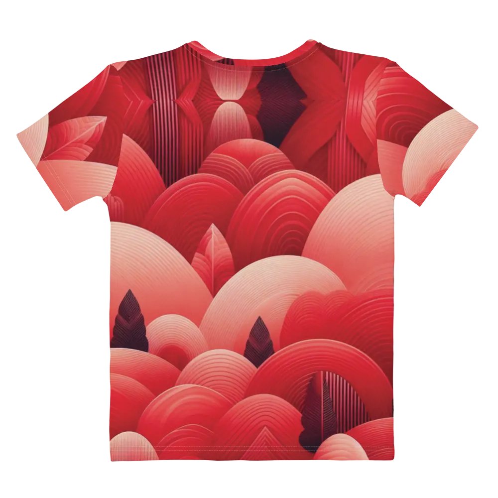 Women's Full-Print-4 Red Glitch Tee product image (6)