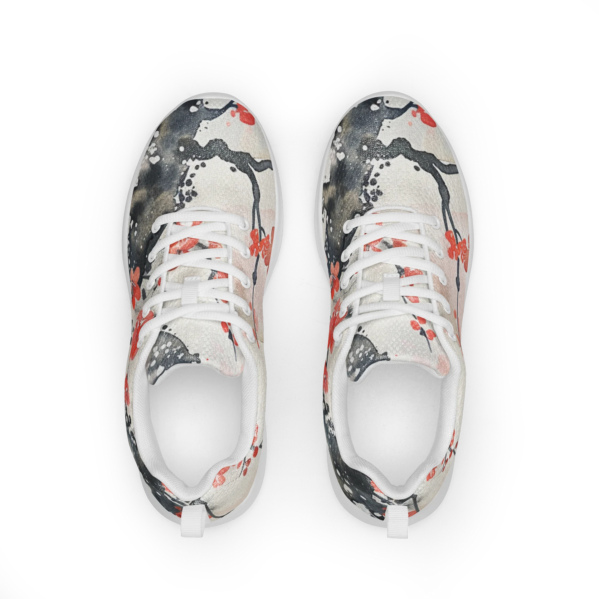 Japanese Watercolor Women's Athletic Shoes | Traditional Sumi-e Sakura Sneaker product image (2)