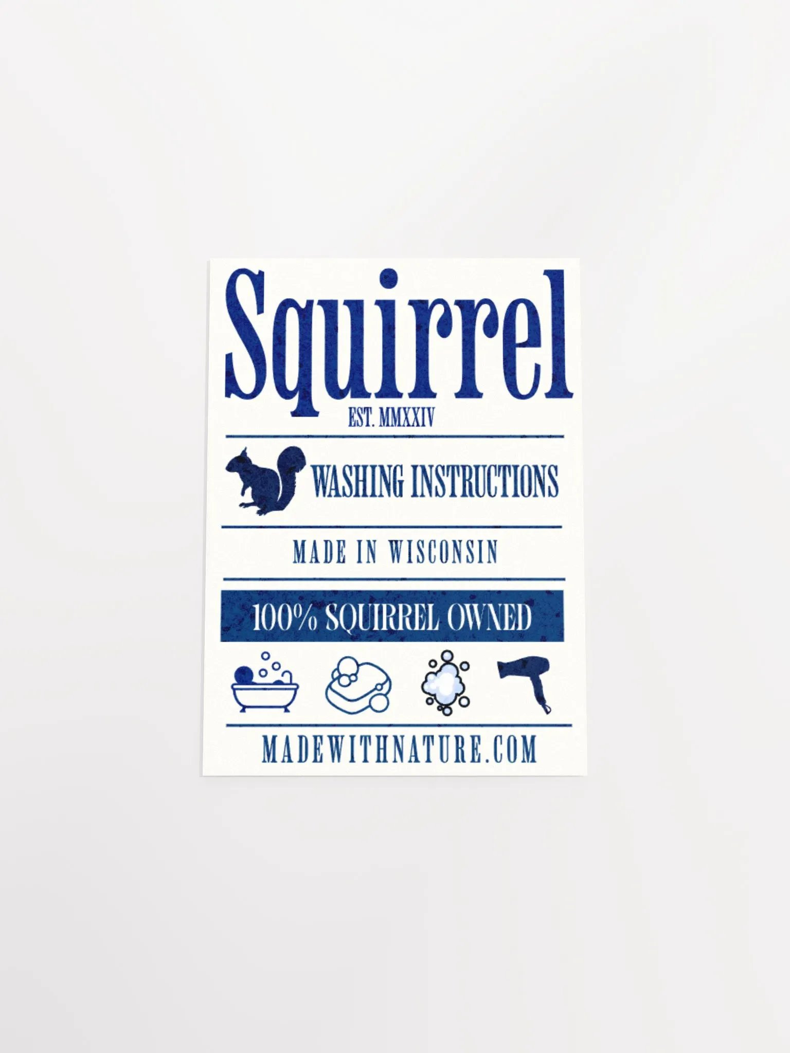 SQUIRREL WASHING INSTRUCTIONS PRINT product image (26)