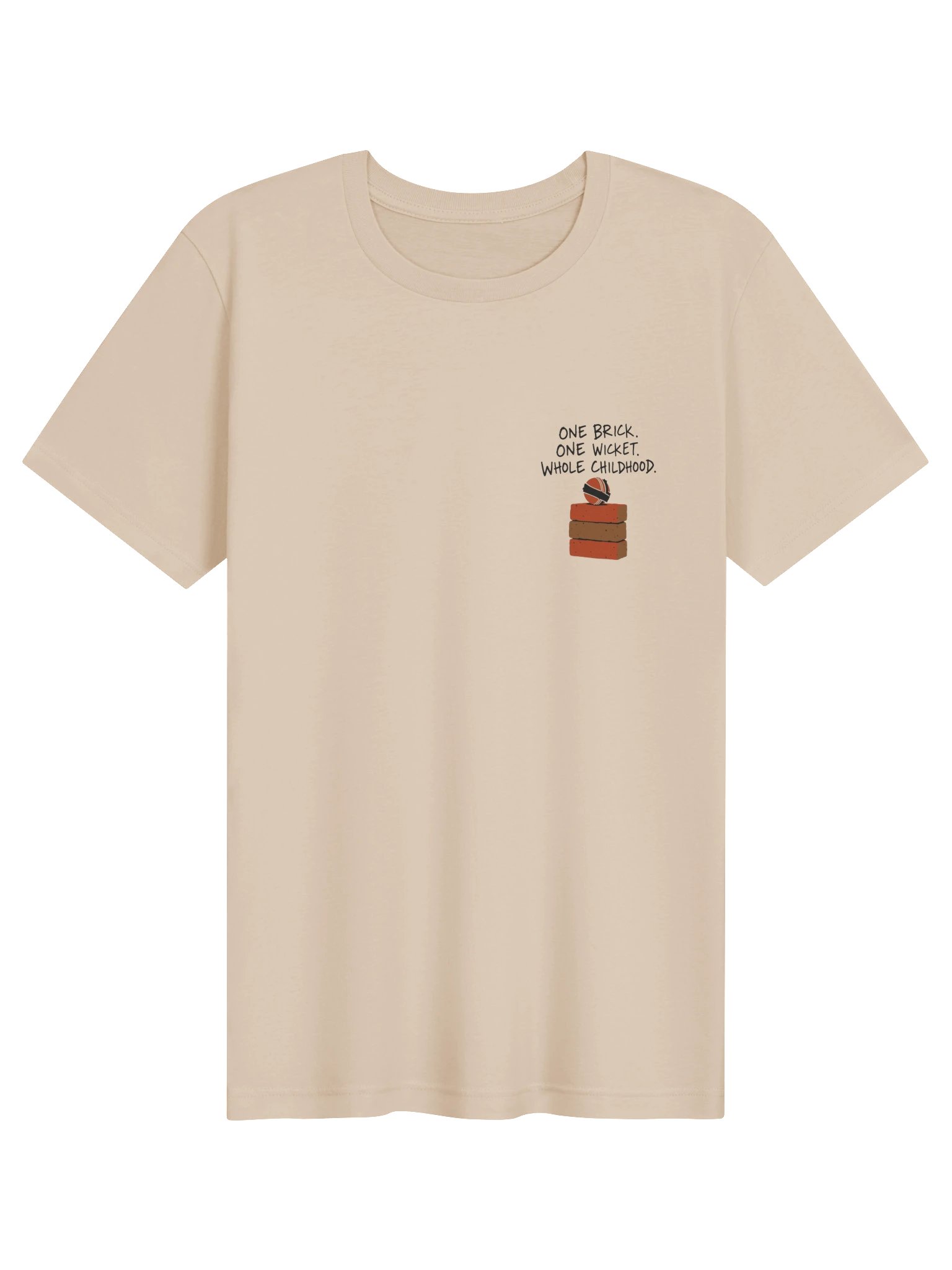 One Brick · One Wicket · Whole Childhood (Classic Tee, Chest Mark) product image (1)