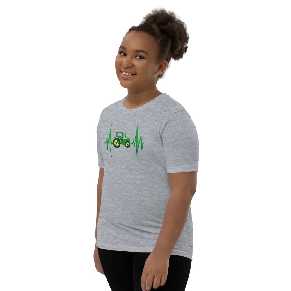 Tractor Heartbeat Youth T-Shirt product image (11)