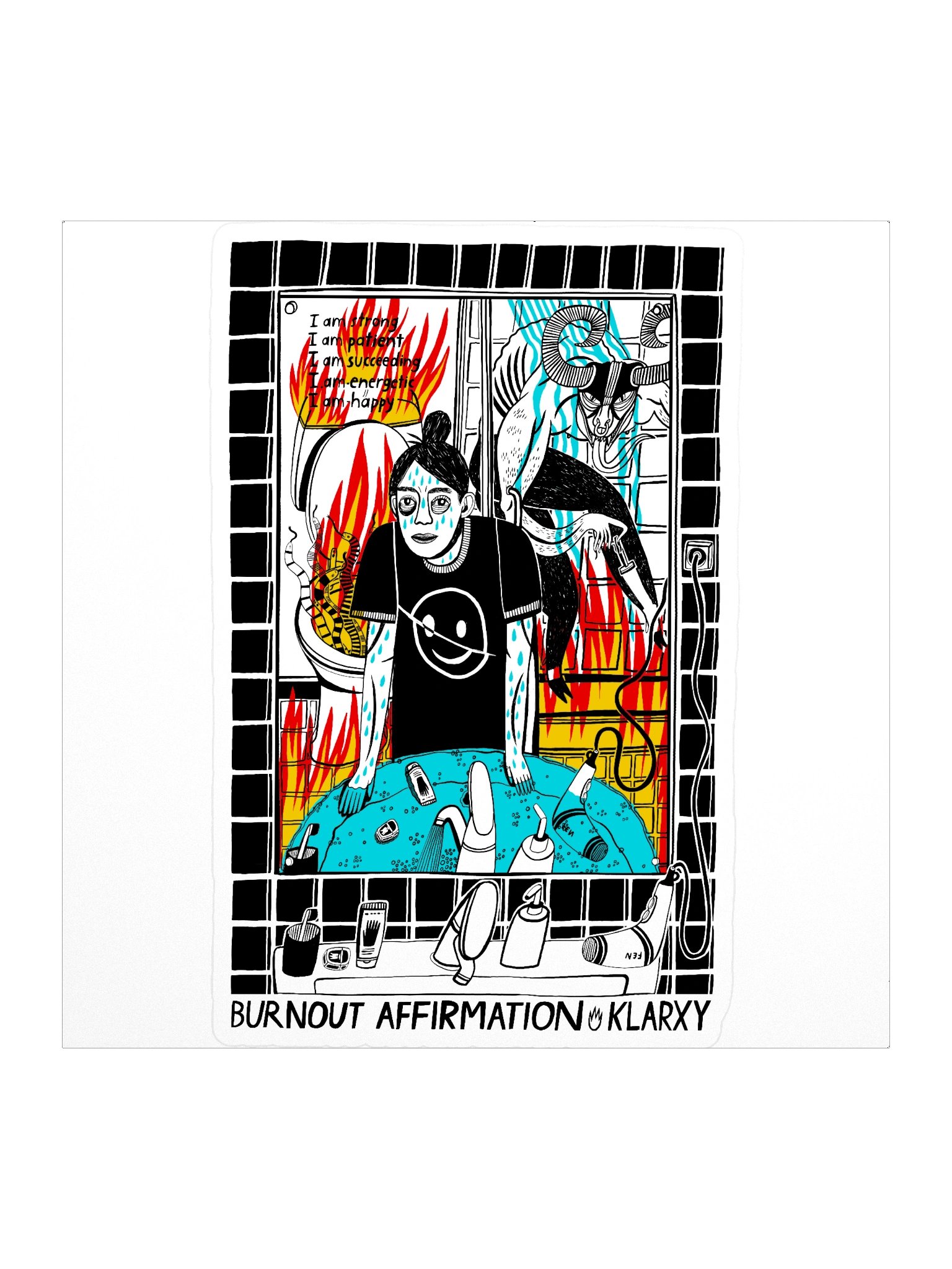 BURNOUT AFFIRMATION sticker product image (1)
