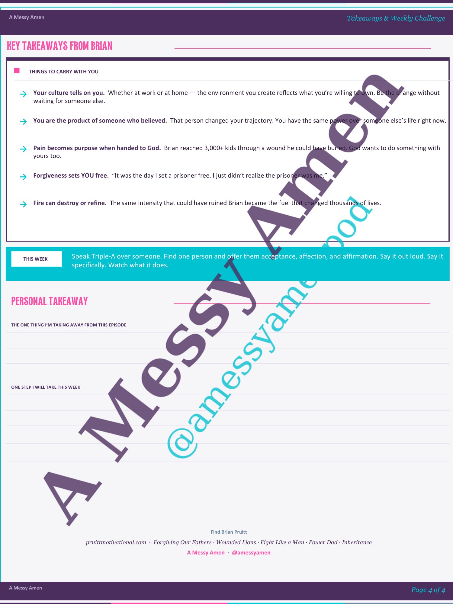 Pain Into Purpose - A Messy Amen Episode 5 Devotional Companion product image (5)
