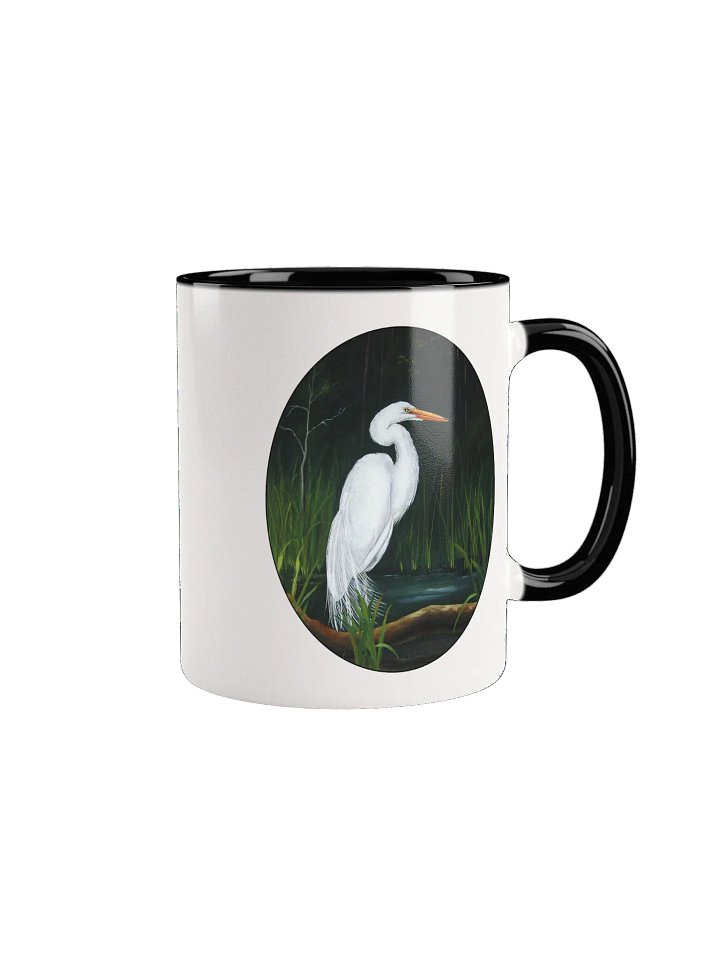 Egret Elegance Ceramic Mug product image (1)