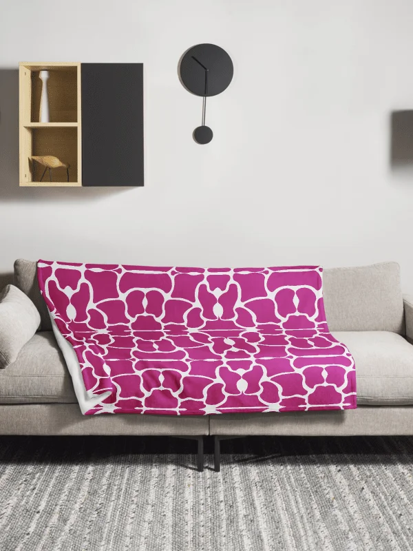 Pink Brick Mosaic Throw Blanket product image (4)