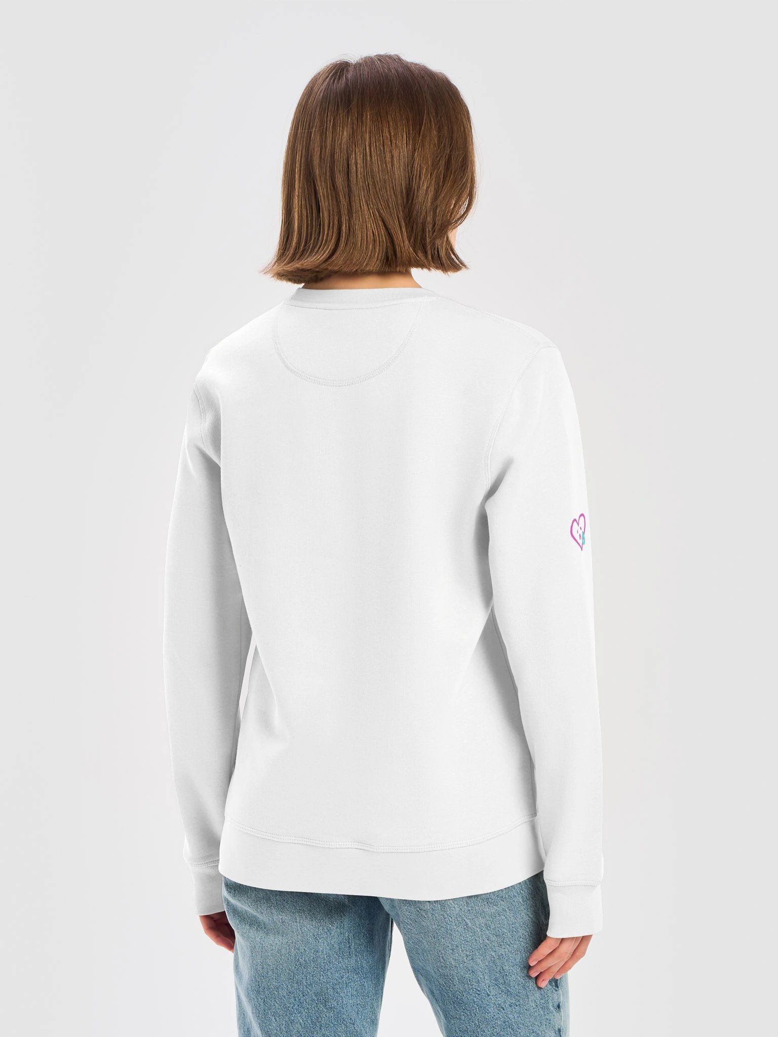 Wear Your Heart on Your Sleeves – White Sweater product image (6)