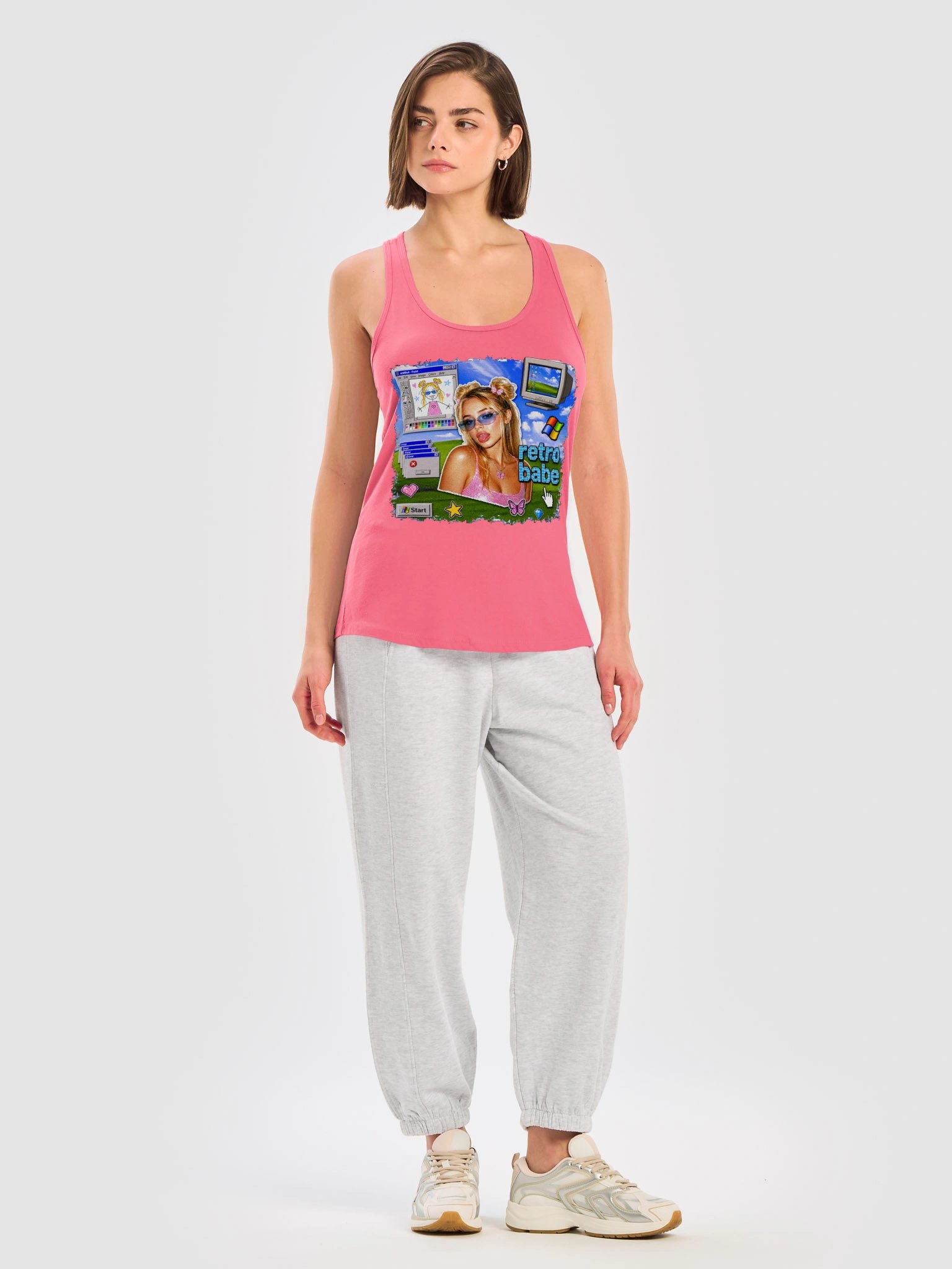 Retro Babe Windows Collage Racerback Tank product image (3)