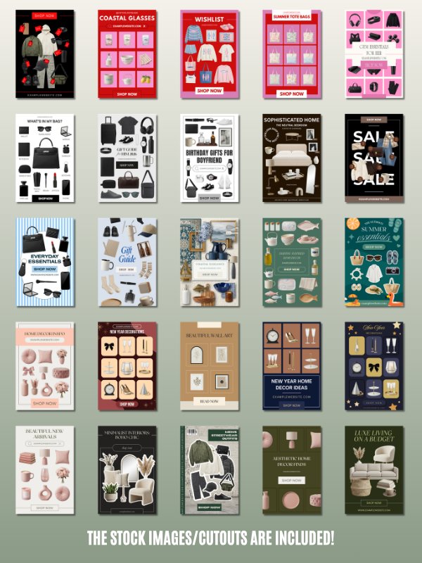 Pinterest Canva Home Decor Moodboard Templates product image (5)