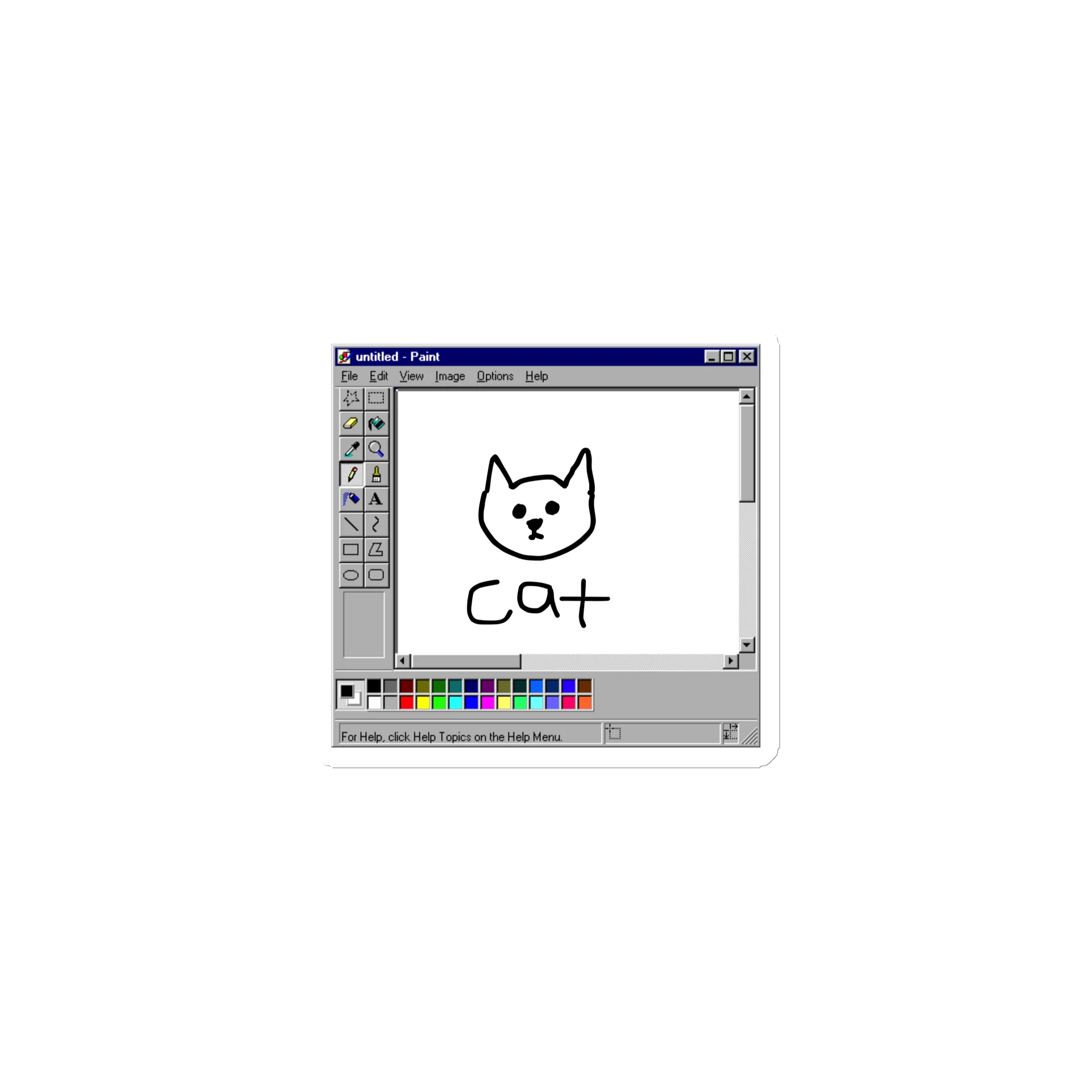 Microsoft Paint Cat Magnet product image (1)