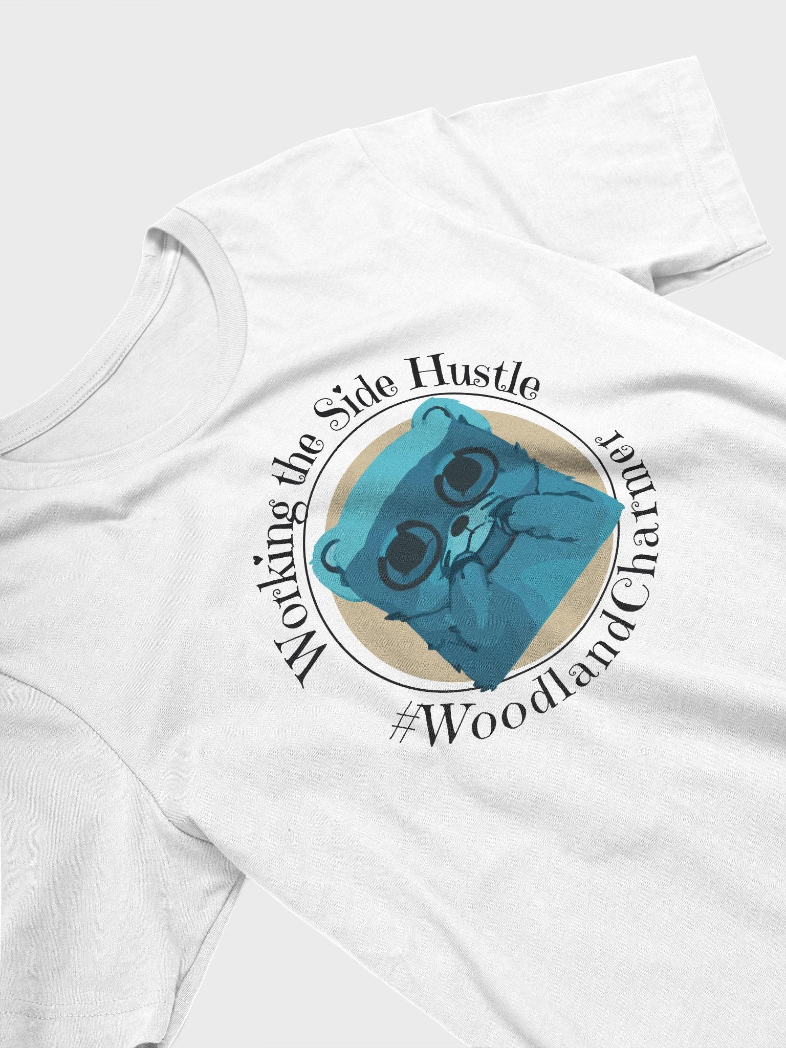 Root Riverfolk Company Shirt for Board Gamers, Working the Side Hustle Woodland Charmer White *unofficial product image (4)