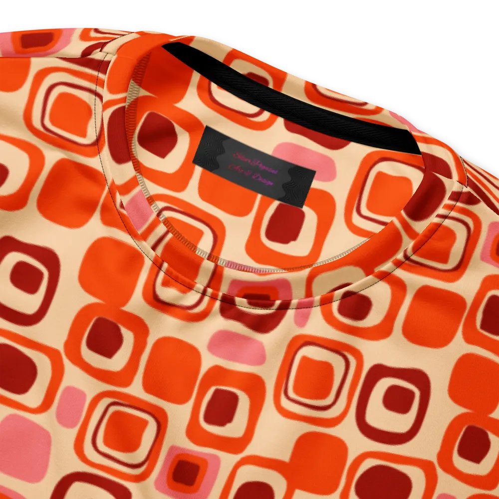 Mid-Century Pattern Orange Sweatshirt product image (7)