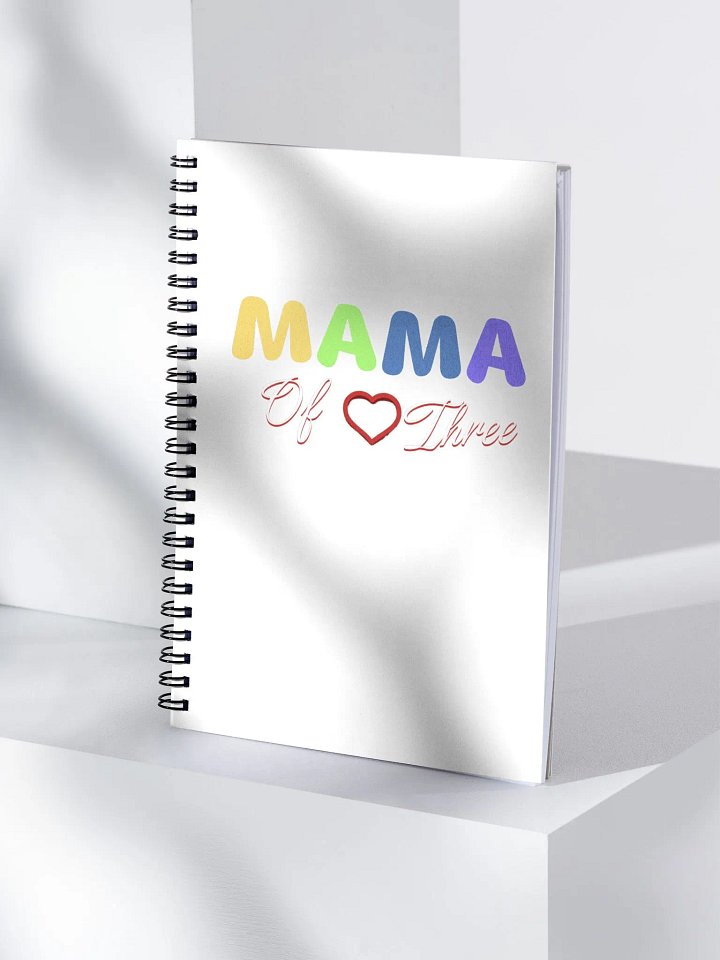 Mama of Three - Loving Family Design Spiral Notebook product image (2)