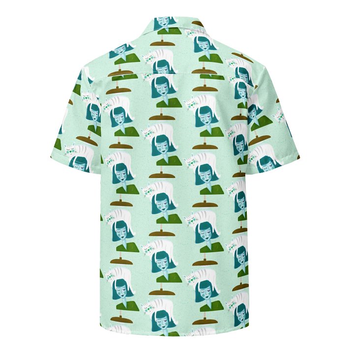 Cat Lady Hawaiian Shirt - Mint Green product image (2)