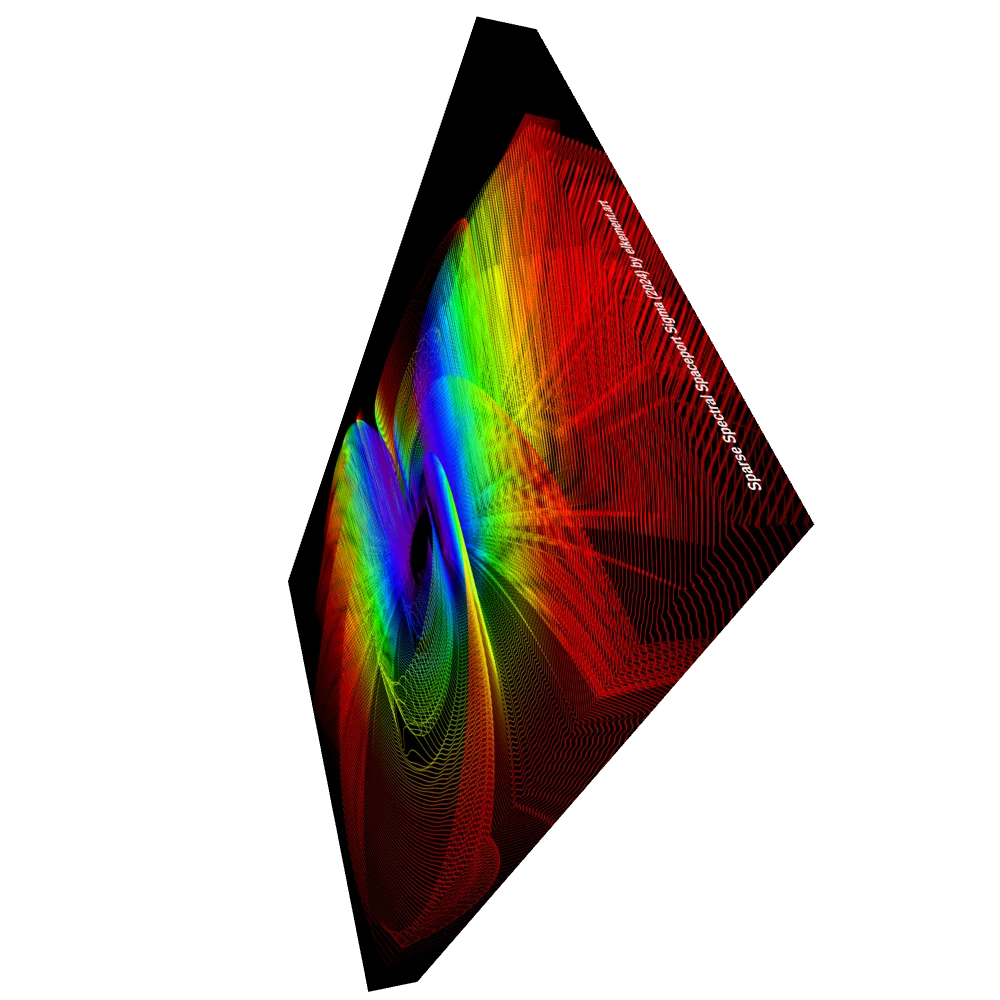 Sparse Spectral Spaceport Sigma - Diffraction Curves Physics Art Canvas Print product image (2)