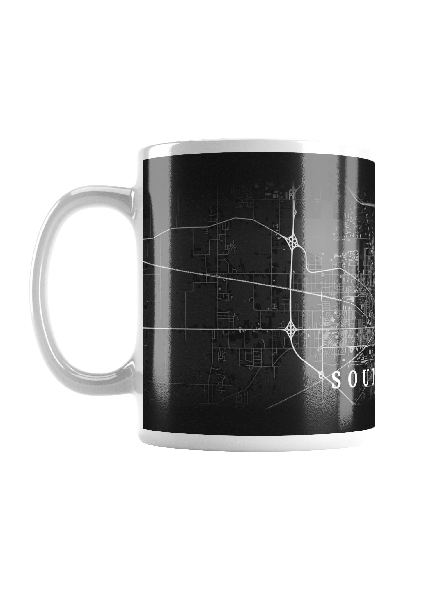 South Bend, IN Noir Map Mug product image (4)