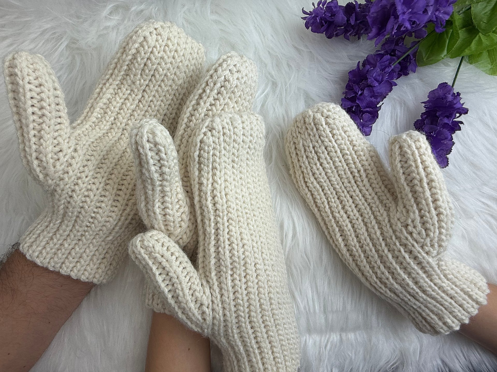 Crochet Couple-Style Mittens Pattern product image (7)