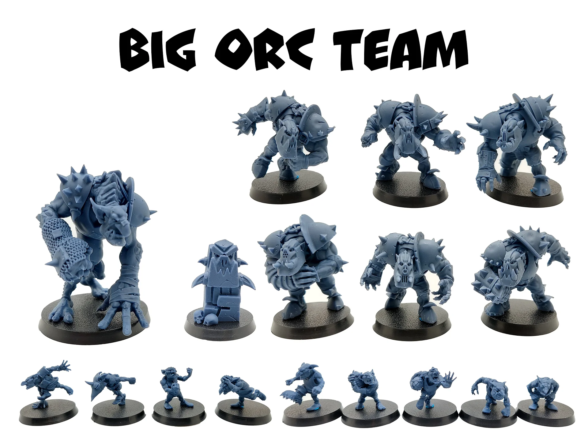 Big Orc Fantasy Football Team - Brutefun Miniatures product image (1)