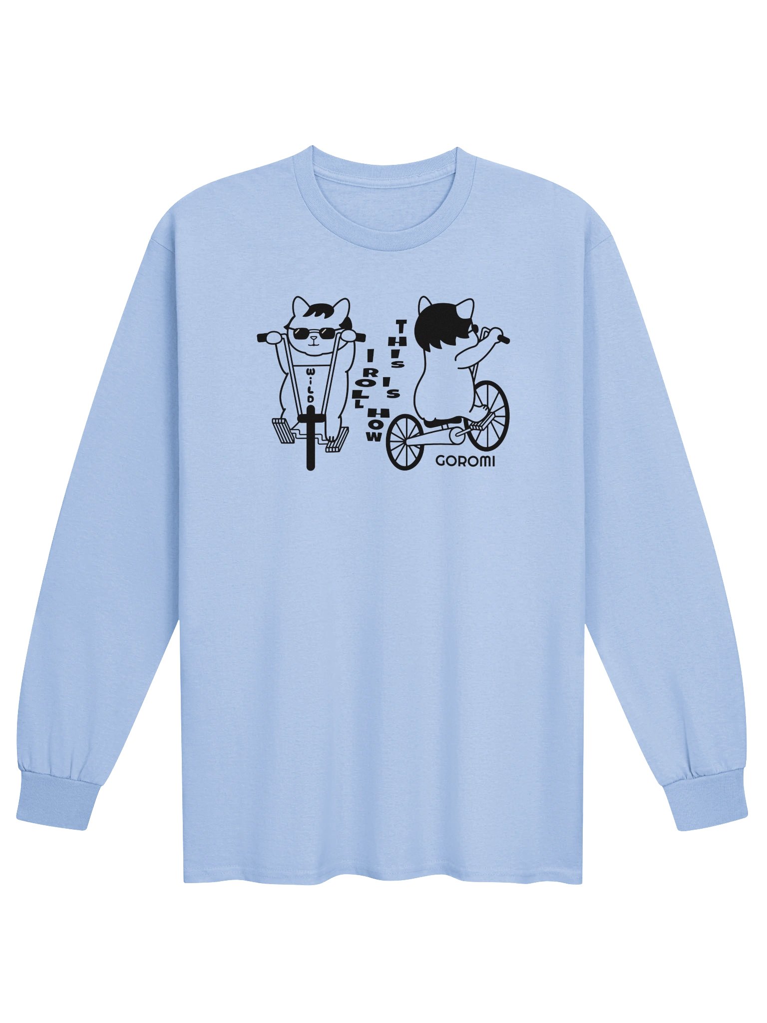Goromi the Cat (Wild Biker) - Unisex Adult Long Sleeve T-shirt product image (1)