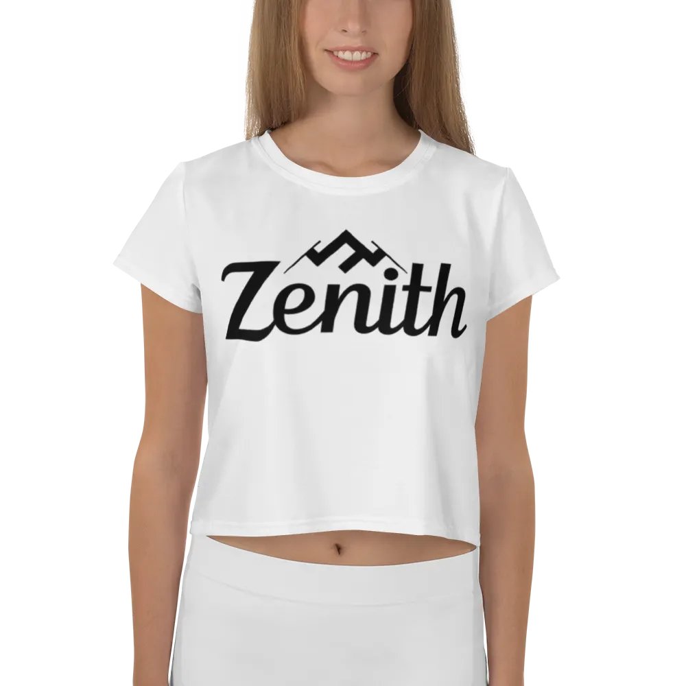 Zenith Women's Crop Tee - White, Mountain Peak Design product image (4)