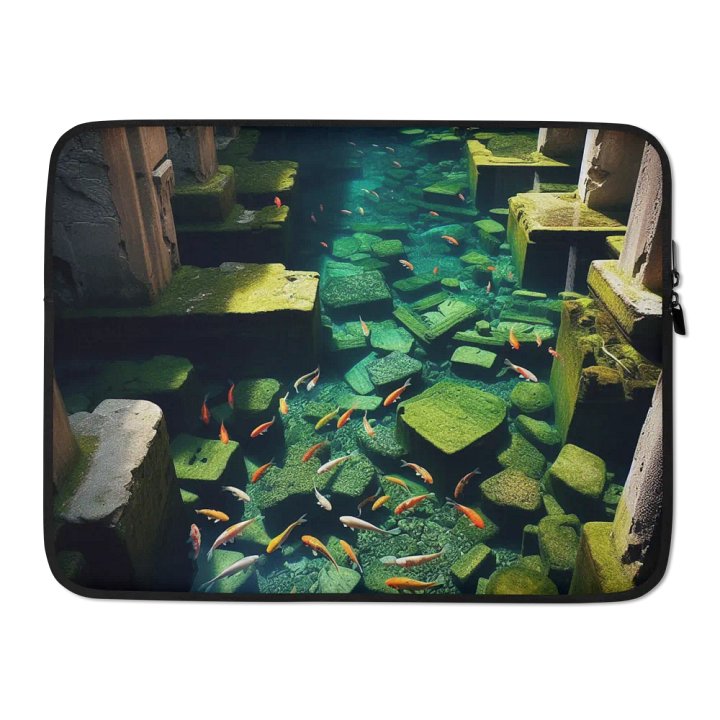 Aquatic Ruins Laptop Sleeve |Ai Design fish pond product image (2)