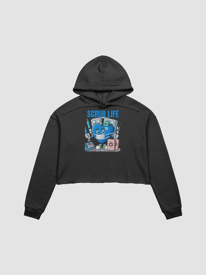 Scrub Life Heart Cartoon Crop Hoodie product image (2)