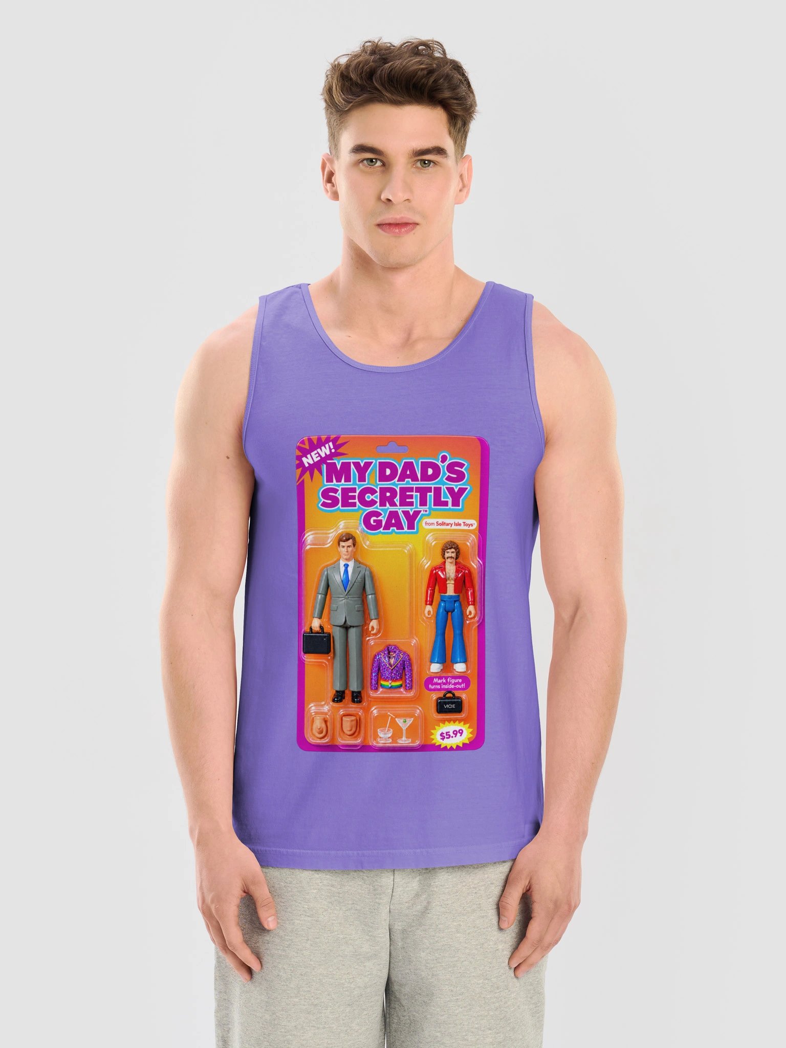 666 Toys | My Dad's Secretly Gay | Comfort Colors Unisex Garment-Dyed Tank Top product image (11)