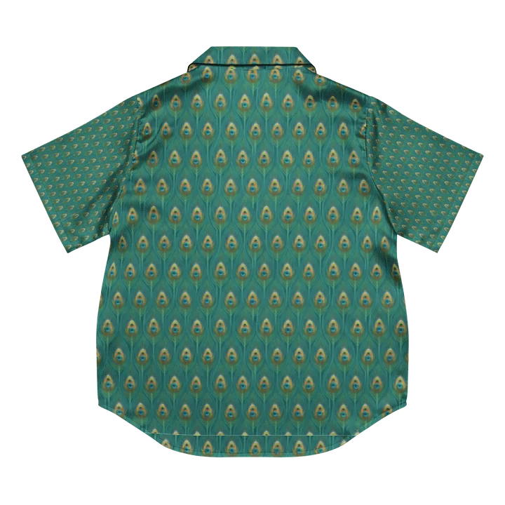The Luminous Plume — Elegant Peacock Feather Pajama Top product image (1)