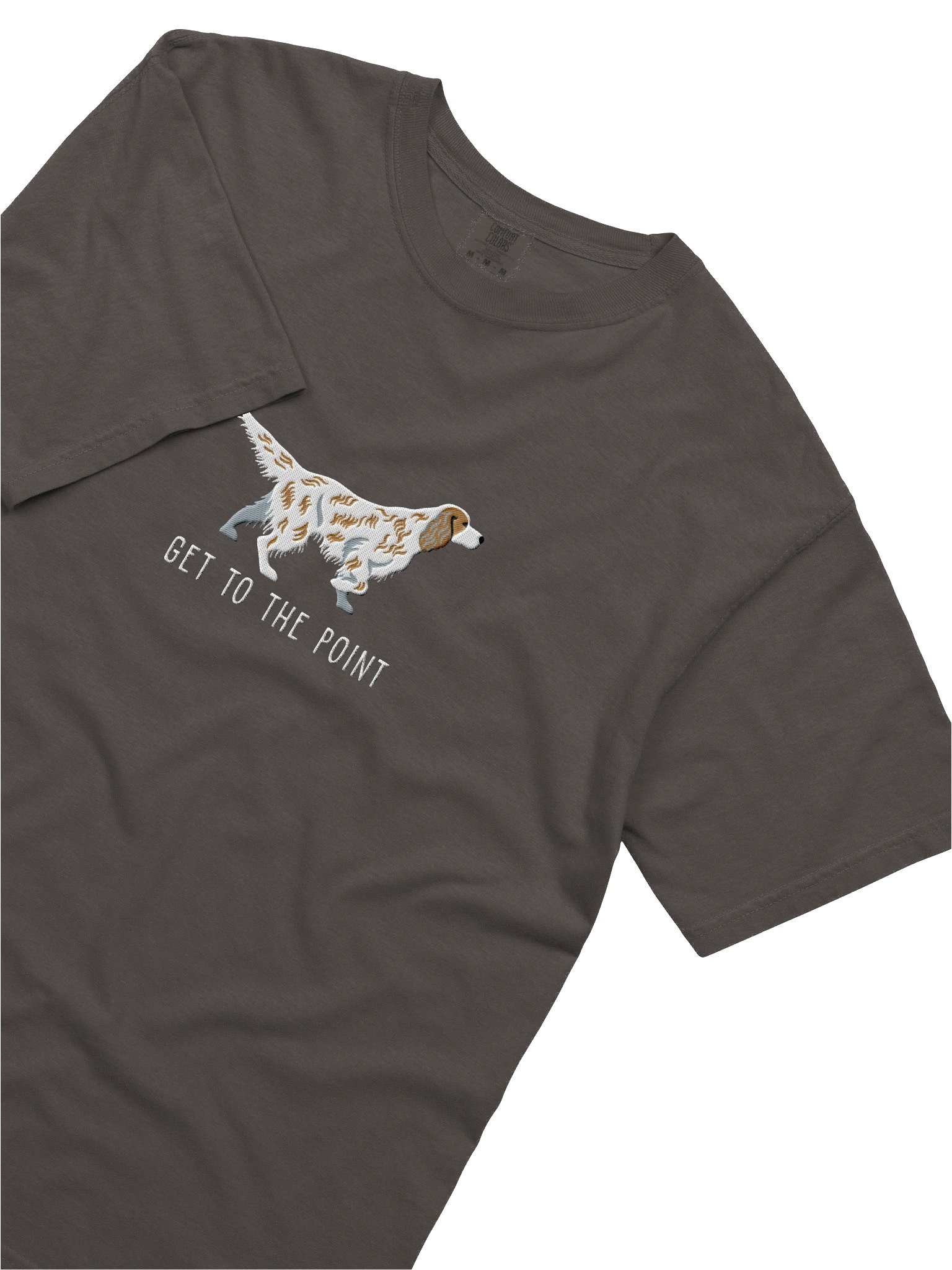 Get to the Point T-Shirt(Embroidered) of an English Setter(Brown Roan) product image (8)