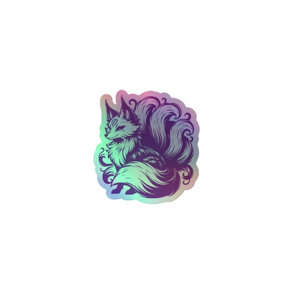 Mystical Fox Holographic Sticker Sheet product image (1)