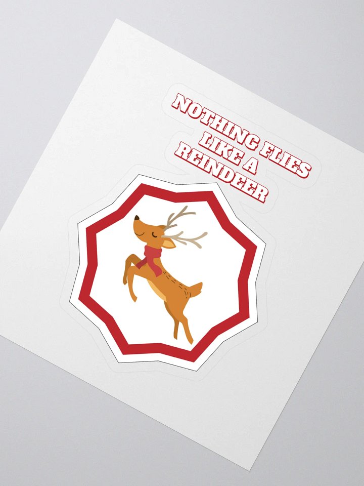 Nothing Flies Like A Reindeer - Christmas Sticker product image (2)