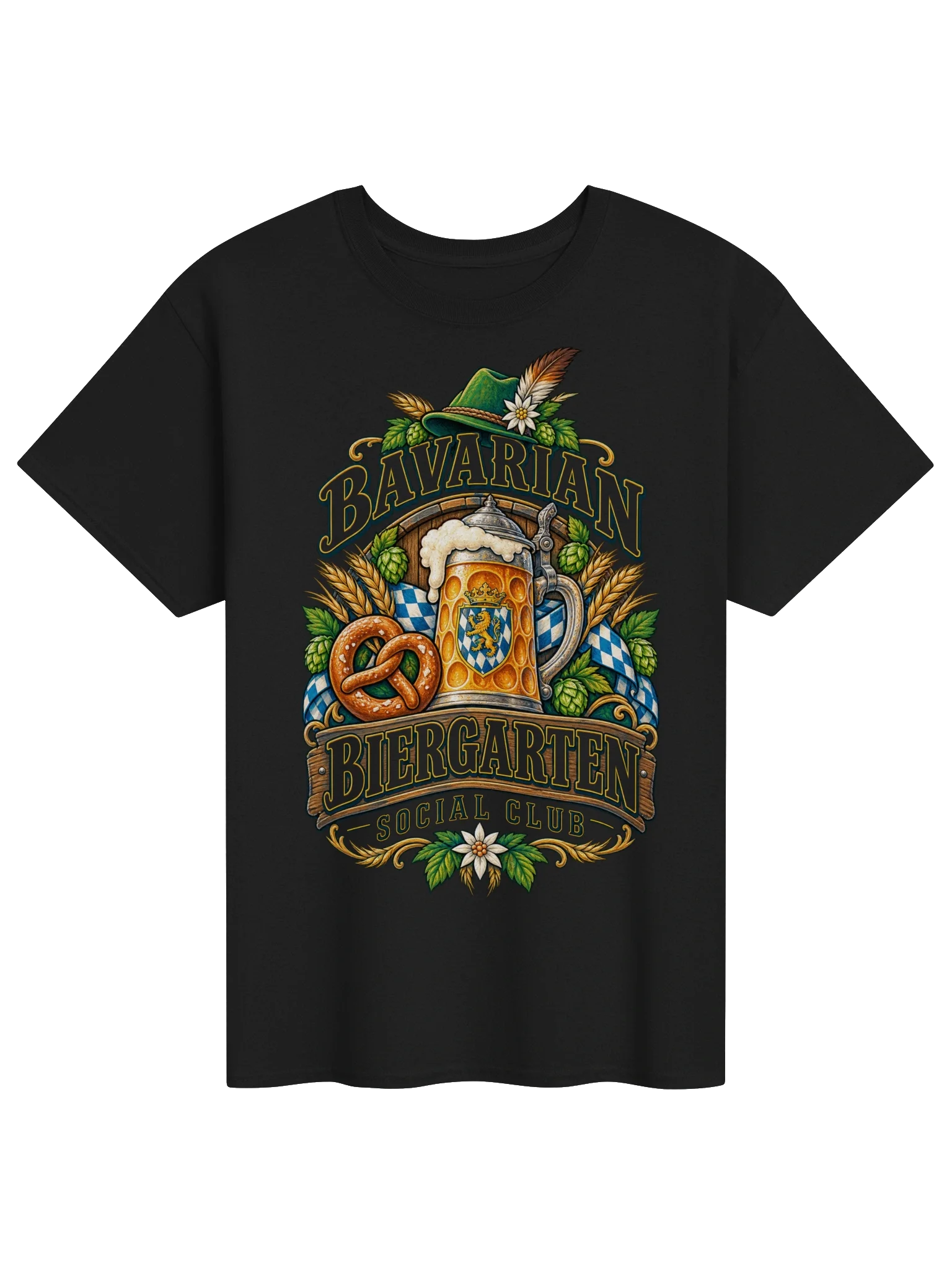 Bavarian Biergarten Social Club Oktoberfest Vintage Tee