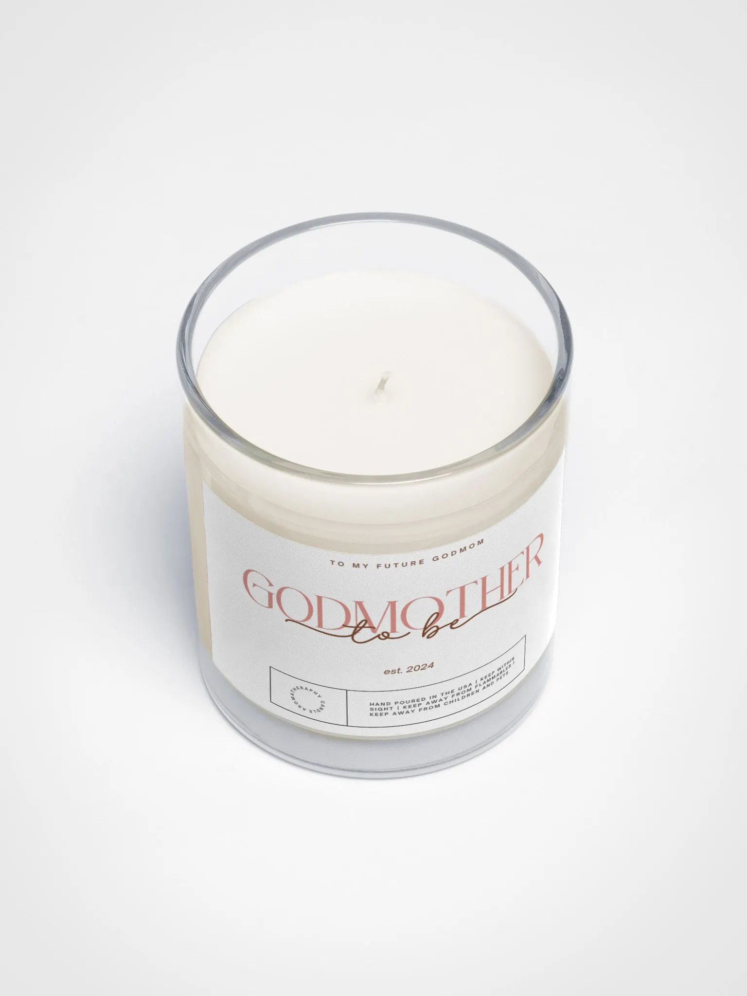Elegant godmother proposal candle product image (4)