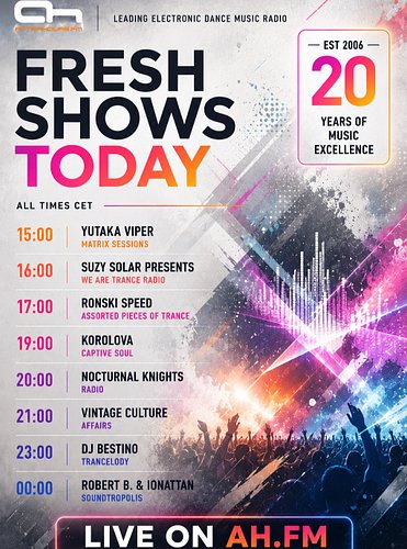 Today's lineup is loaded with fresh exclusive music. Show your support with a like and share if you'll be listening!