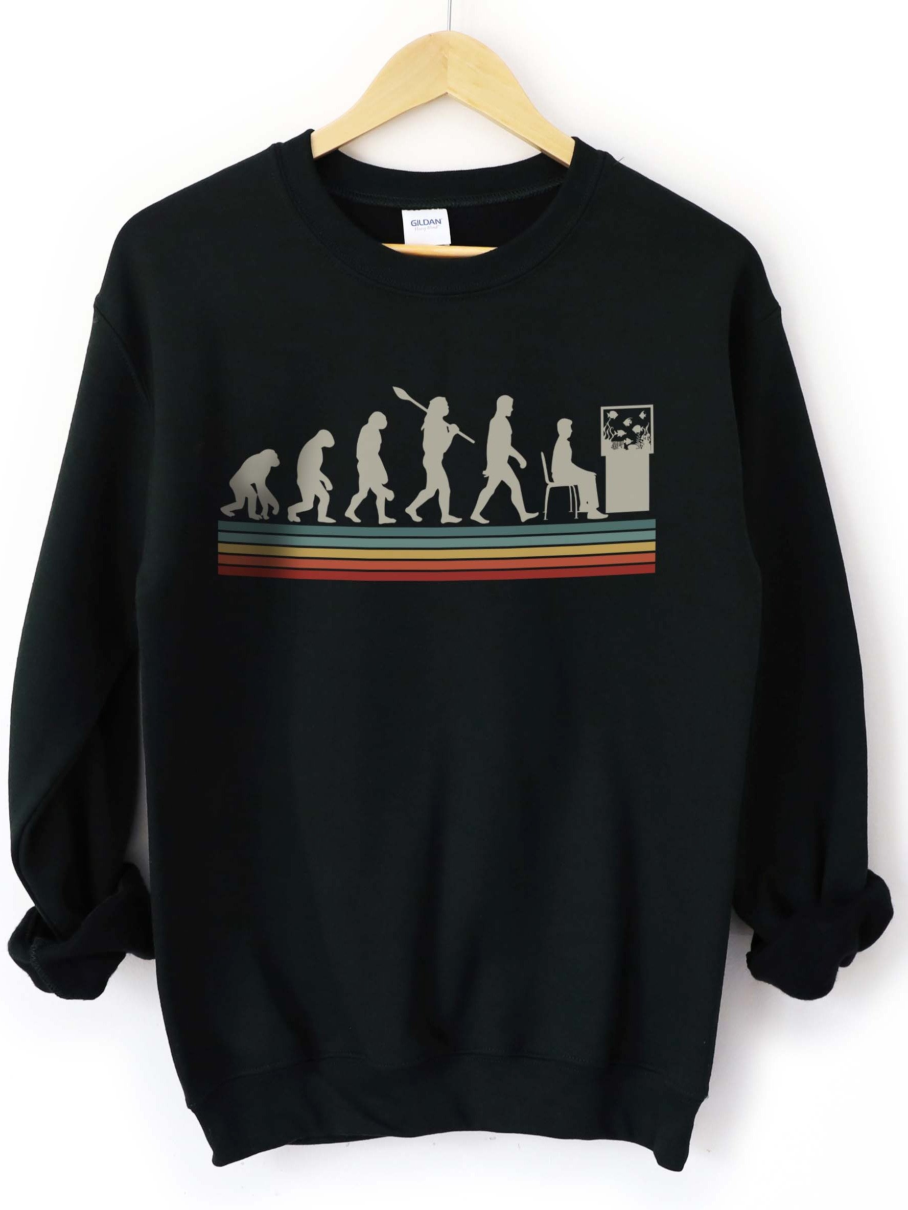 Reef Tank Evolution Sweatshirt – Funny Saltwater Aquarium Hobbyist Graphic Sweatshirt product image (1)