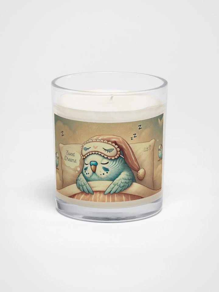 Sweet Dreams Parakeet – Soy Wax Candle in Clear Glass Jar 3 product image (1)