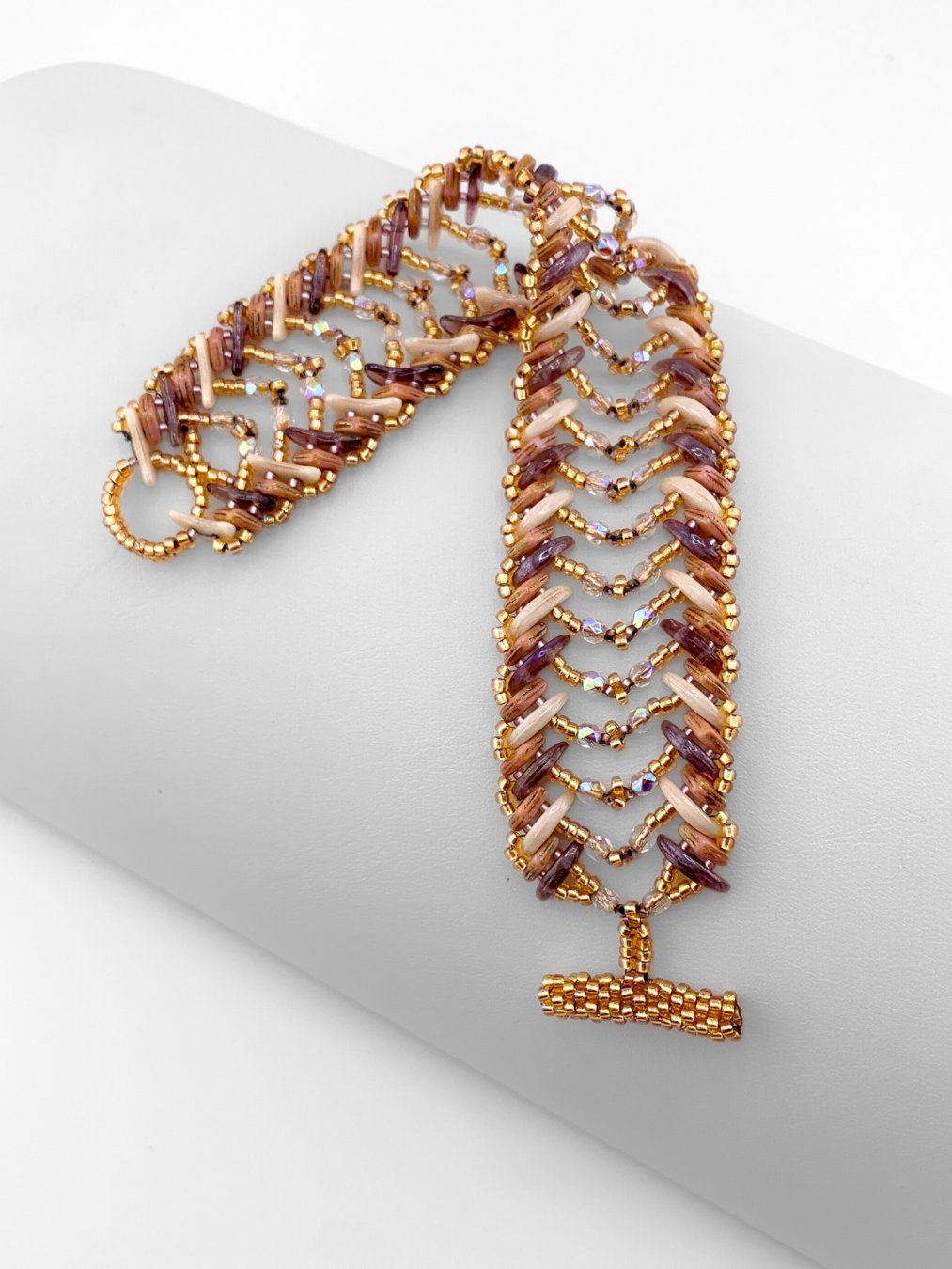 Mata Hari Beaded Crescent Bracelet - Gold product image (4)