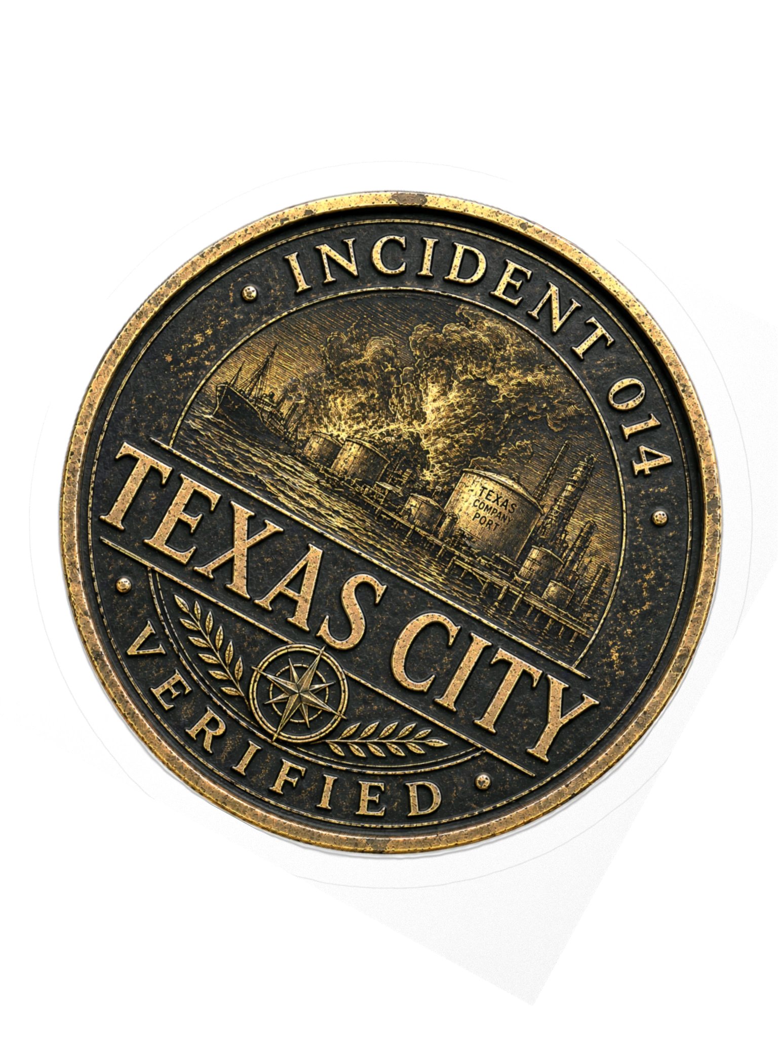 Incident 014 — Texas City Explosion Archive Badge Sticker product image (2)