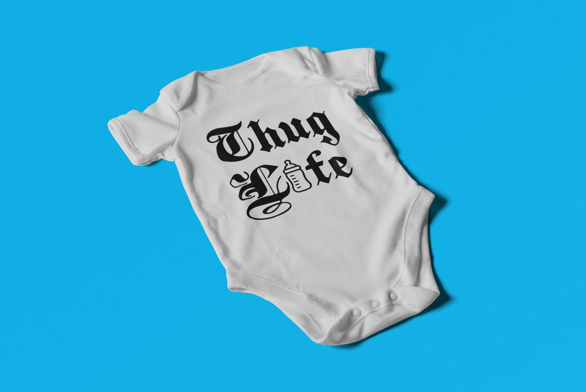 Thug Life (WHITE) - Funny Newborn Bodysuit Outfits for Boys and Girls product image (4)