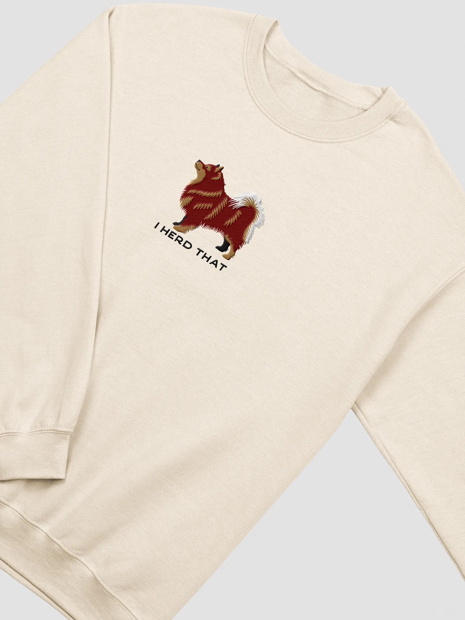 I Herd That Sweatshirt (Embroidered) of a Finnish Lapphund(Red) product image (6)
