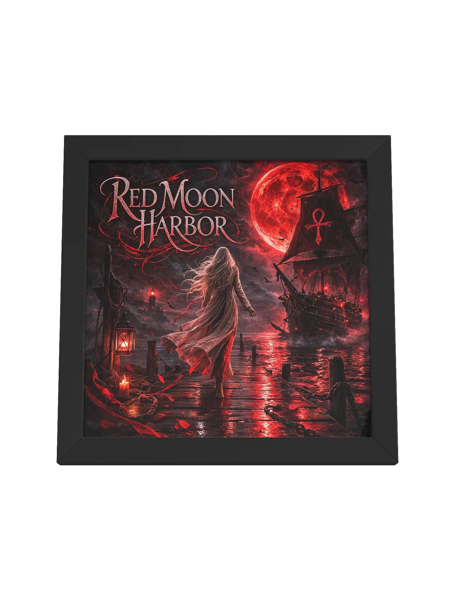 Red Moon Harbor Framed Matte Poster product image (4)