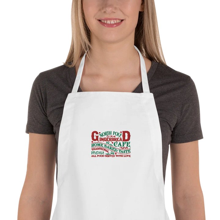 North Pole Gingerbread Café Embroidered Apron product image (1)