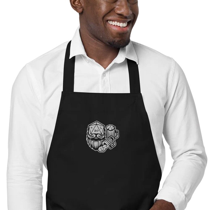 Bros white logo w/ mugs apron product image (1)