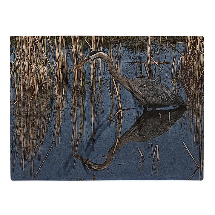 Great Blue Heron Throw Blanket product image (2)