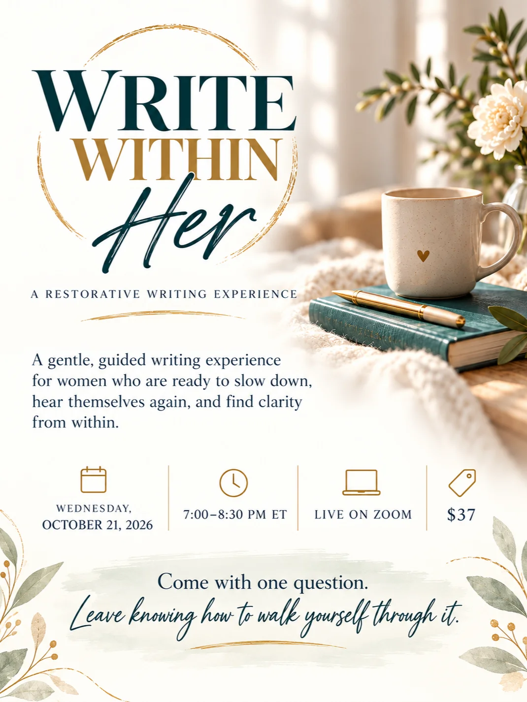 WRITE WITHIN HER | Live On-line Restorative Journaling Experience product image (1)