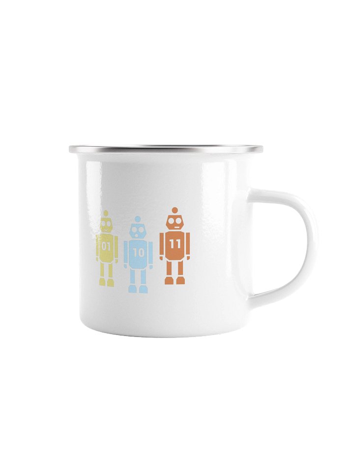 3 Binary Robots - Enamel Mug product image (1)